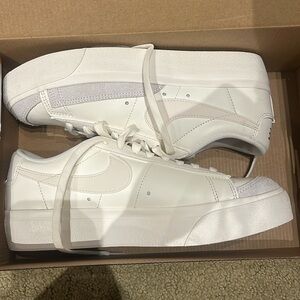 Nike low platform blazers